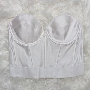 Vintage Adonna Nylon Low Back Strapless Bustier Corset with‎ Boning Size 38C